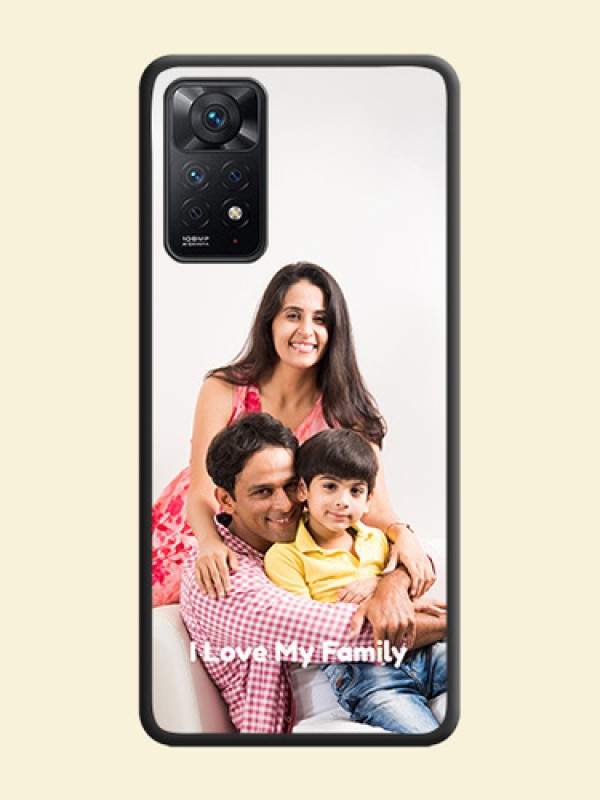 Full Single Pic Upload With Text On Space Black Personalized Soft Matte Phone Covers -Xiaomi Redmi Note 11 Pro 5G