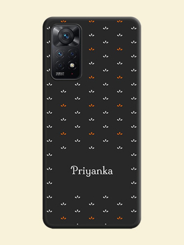 Simple Pattern With Custom Text On Space Black Personalized Soft Matte Phone Covers -Xiaomi Redmi Note 11 Pro 5G