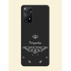 Lotus Garden Custom Text On Space Black Personalized Soft Matte Phone Covers -Xiaomi Redmi Note 11 Pro 5G