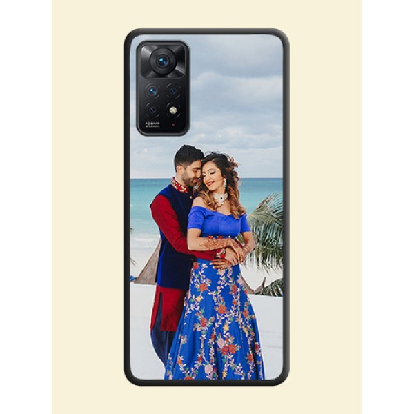 Full Single Pic Upload On Space Black Personalized Soft Matte Phone Covers -Xiaomi Redmi Note 11 Pro Plus 5G
