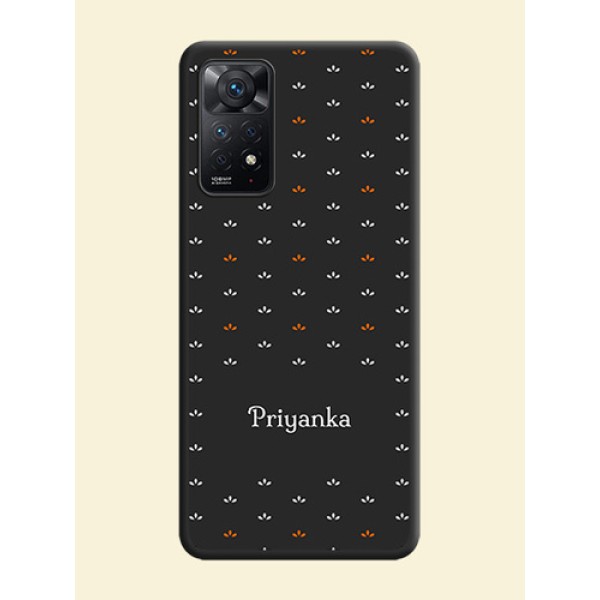 Simple Pattern With Custom Text On Space Black Personalized Soft Matte Phone Covers -Xiaomi Redmi Note 11 Pro Plus 5G Simple Pattern With Custom Text On Space Black Personalized Soft Matte Phone Covers -Xiaomi Redmi Note 11 Pro Plus 5G