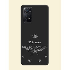 Lotus Garden Custom Text On Space Black Personalized Soft Matte Phone Covers -Xiaomi Redmi Note 11 Pro Plus 5G