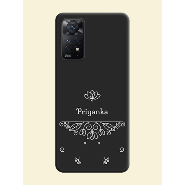 Lotus Garden Custom Text On Space Black Personalized Soft Matte Phone Covers -Xiaomi Redmi Note 11 Pro Plus 5G