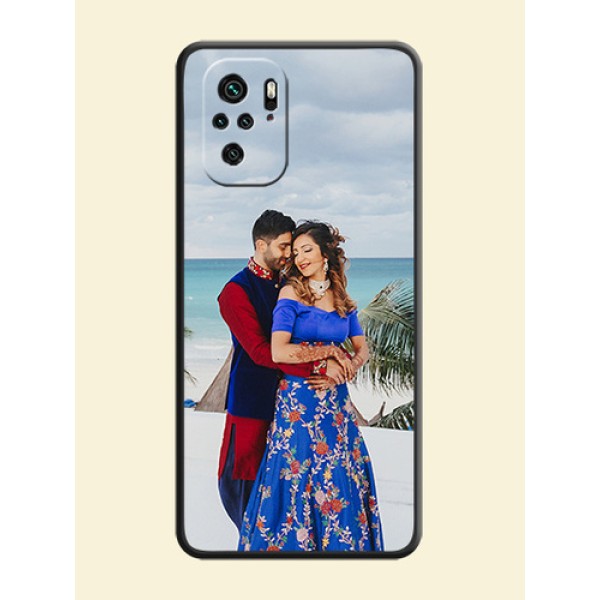 Full Single Pic Upload On Space Black Personalized Soft Matte Phone Covers -Xiaomi Redmi Note 11 Se