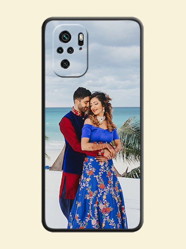Full Single Pic Upload On Space Black Personalized Soft Matte Phone Covers -Xiaomi Redmi Note 11 Se