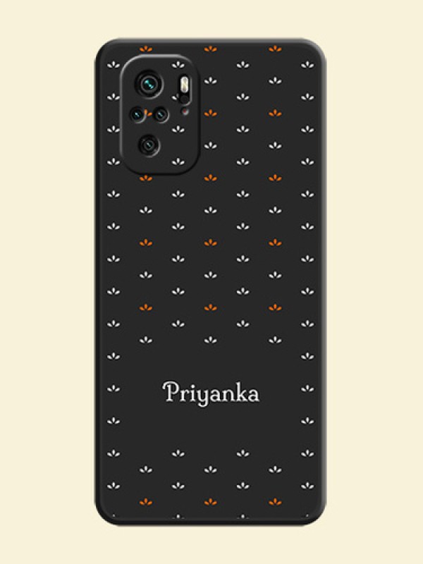 Simple Pattern With Custom Text On Space Black Personalized Soft Matte Phone Covers -Xiaomi Redmi Note 11 Se