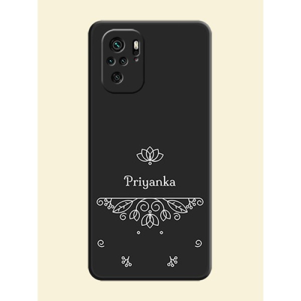 Lotus Garden Custom Text On Space Black Personalized Soft Matte Phone Covers -Xiaomi Redmi Note 11 Se