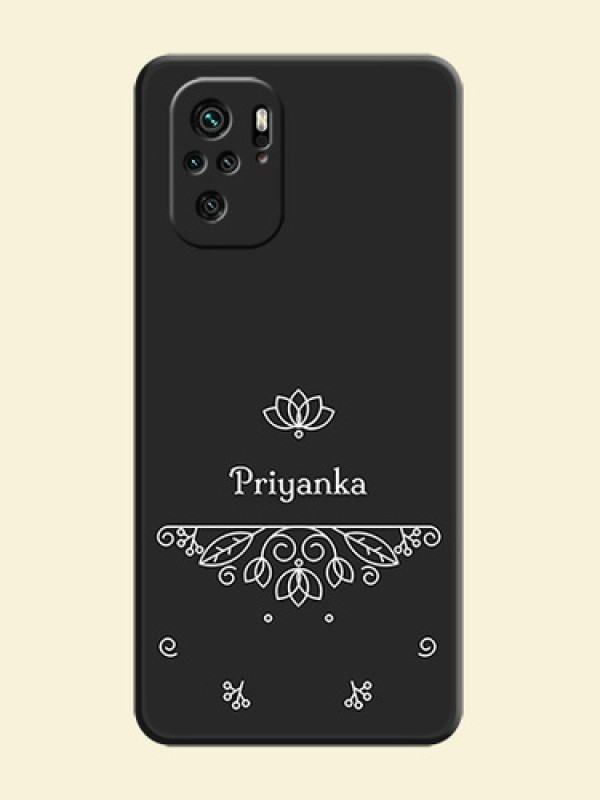 Lotus Garden Custom Text On Space Black Personalized Soft Matte Phone Covers -Xiaomi Redmi Note 11 Se