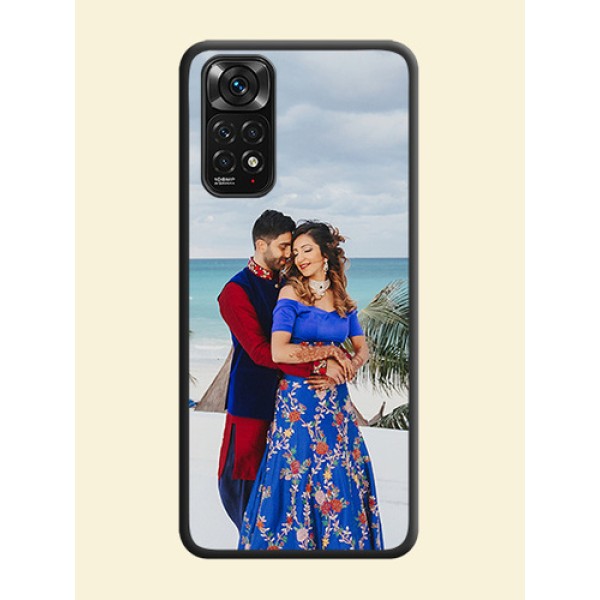 Full Single Pic Upload On Space Black Personalized Soft Matte Phone Covers -Xiaomi Redmi Note 11