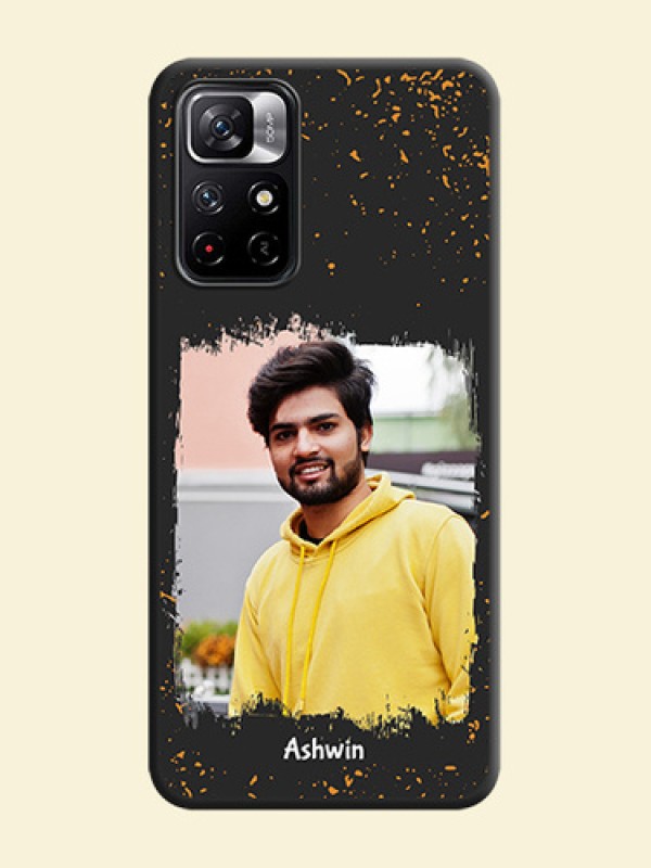 Spray Free Design on Photo on Space Black Soft Matte Phone Cover - Redmi Note 11T 5G