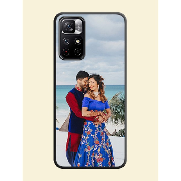 Full Single Pic Upload On Space Black Personalized Soft Matte Phone Covers -Xiaomi Redmi Note 11T 5G
