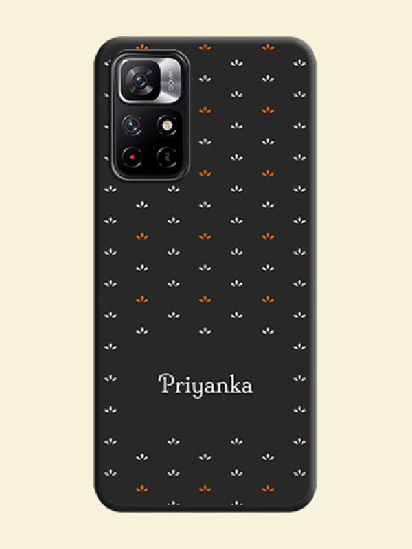 Simple Pattern With Custom Text On Space Black Personalized Soft Matte Phone Covers -Xiaomi Redmi Note 11T 5G