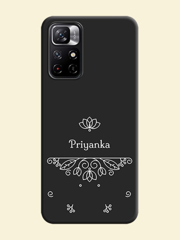 Lotus Garden Custom Text On Space Black Personalized Soft Matte Phone Covers -Xiaomi Redmi Note 11T 5G