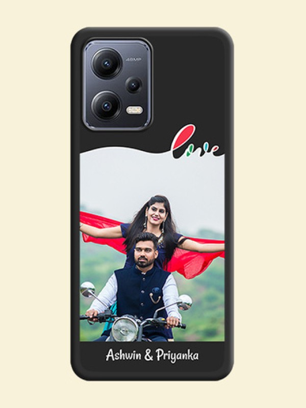 Fall in Love Pattern with Picture on Photo on Space Black Soft Matte Mobile Case - Xiaomi Redmi Note 12 Pro 5G