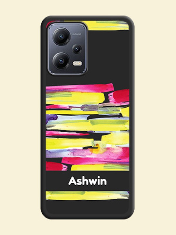 Brush Coloured on Space Black Personalized Soft Matte Phone Covers - Xiaomi Redmi Note 12 Pro 5G
