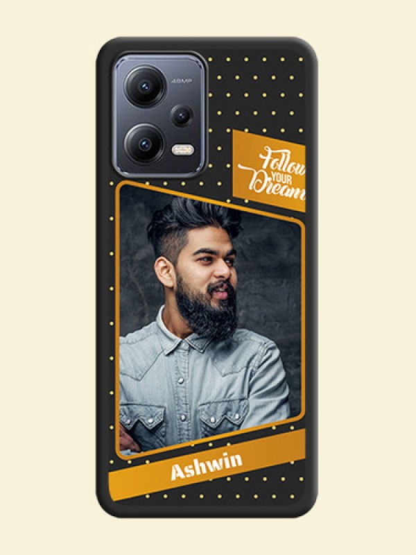 Follow Your Dreams with White Dots on Space Black Custom Soft Matte Phone Cases - Xiaomi Redmi Note 12 Pro 5G