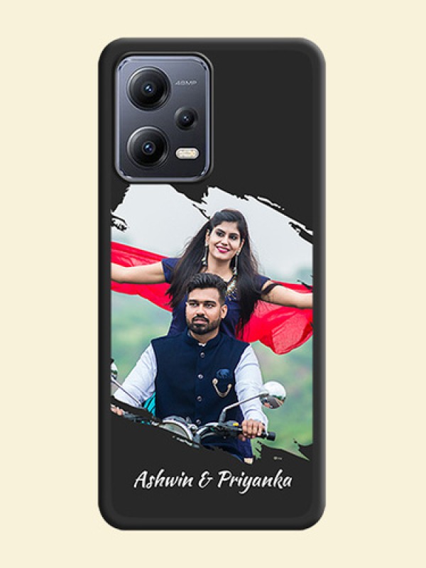 Grunge Brush Strokes on Photo on Space Black Soft Matte Back Cover - Xiaomi Redmi Note 12 Pro 5G