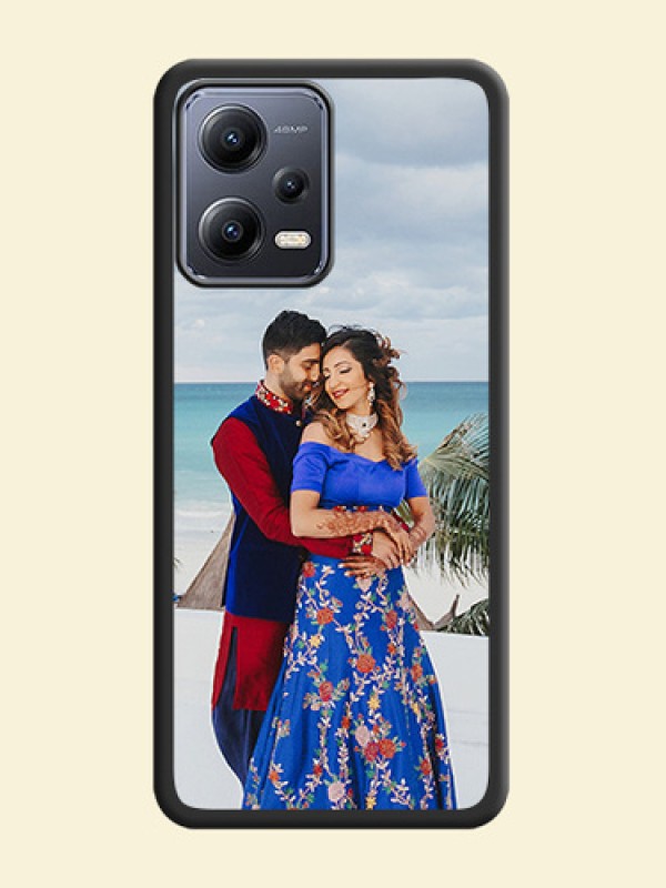 Full Single Pic Upload On Space Black Personalized Soft Matte Phone Covers -Xiaomi Redmi Note 12 Pro 5G