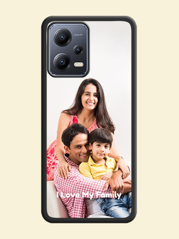 Full Single Pic Upload With Text On Space Black Personalized Soft Matte Phone Covers -Xiaomi Redmi Note 12 Pro 5G