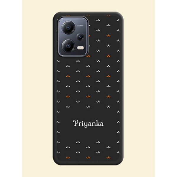 Simple Pattern With Custom Text On Space Black Personalized Soft Matte Phone Covers -Xiaomi Redmi Note 12 Pro 5G Simple Pattern With Custom Text On Space Black Personalized Soft Matte Phone Covers -Xiaomi Redmi Note 12 Pro 5G