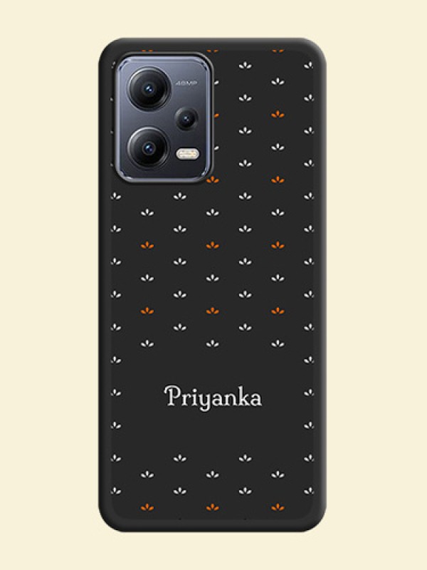 Simple Pattern With Custom Text On Space Black Personalized Soft Matte Phone Covers -Xiaomi Redmi Note 12 Pro 5G