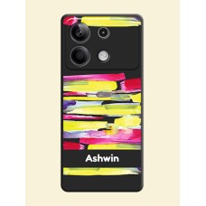 Brush Coloured on Space Black Personalized Soft Matte Phone Covers - Redmi Note 13 5G