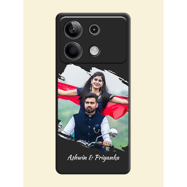 Grunge Brush Strokes - Photo on Space Black Soft Matte Back Cover - Redmi Note 13 5G
