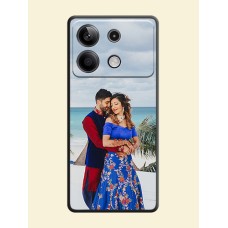 Full Single Pic Upload On Space Black Personalized Soft Matte Phone Covers - Redmi Note 13 5G