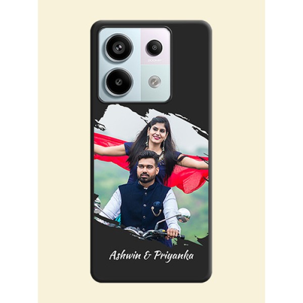 Grunge Brush Strokes - Photo on Space Black Soft Matte Back Cover - Redmi Note 13 Pro 5G