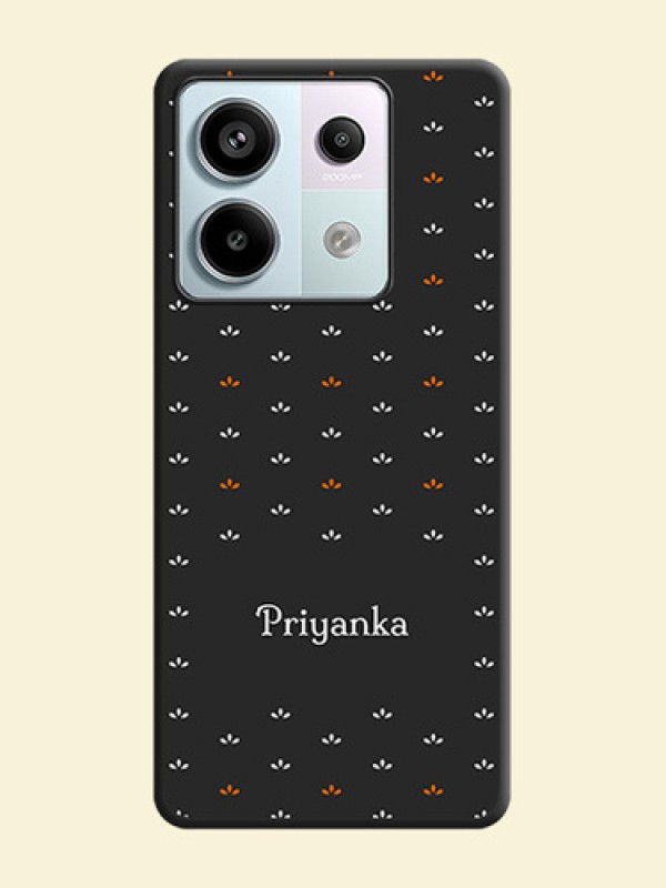 Simple Pattern With Custom Text On Space Black Personalized Soft Matte Phone Covers - Redmi Note 13 Pro 5G
