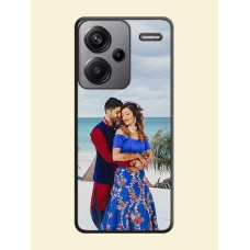Full Single Pic Upload On Space Black Custom Soft Matte Mobile Back Cover - Redmi Note 13 Pro Plus 5G