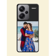 Image Upload With Space Black Color On Custom Soft Matte Mobile Back Cover - Xiaomi Redmi Note 13 Pro Plus 5G