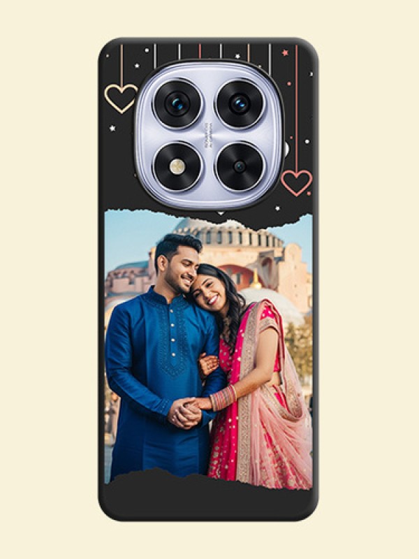 Love Hangings with Splash Wave Picture On Space Black Custom Soft Matte Mobile Back Cover - Redmi Note 14 Pro 5G