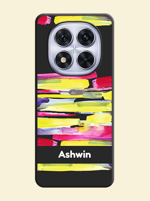 Brush Coloured On Space Black Custom Soft Matte Mobile Back Cover - Redmi Note 14 Pro 5G
