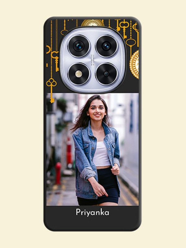 Decorative Design with Text On Space Black Custom Soft Matte Mobile Back Cover - Redmi Note 14 Pro 5G