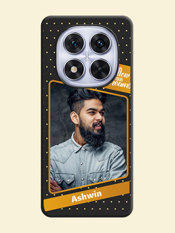 Follow Your Dreams with White Dots On Space Black Custom Soft Matte Mobile Back Cover - Redmi Note 14 Pro 5G