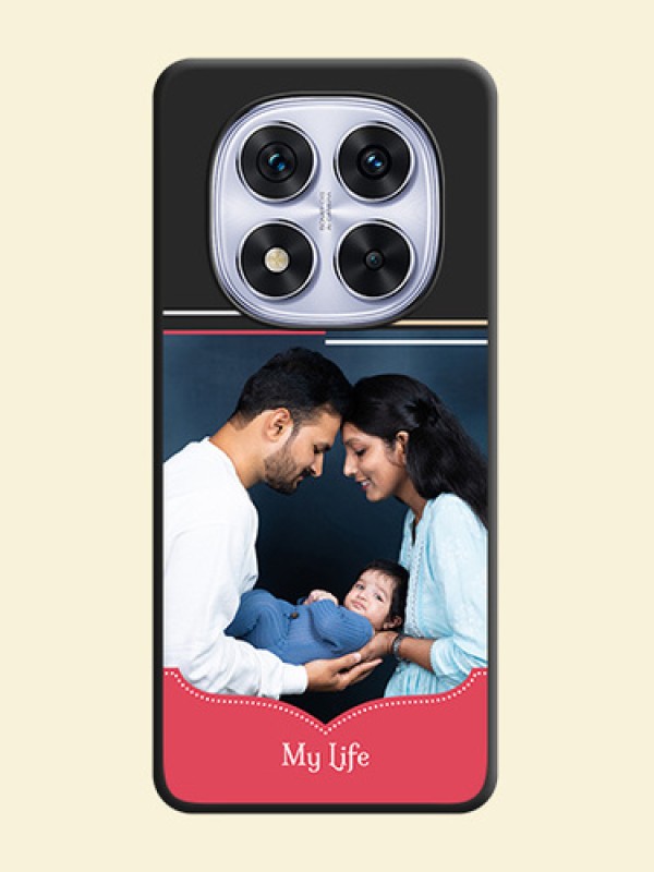 Classic Plain Design with Name On Space Black Custom Soft Matte Mobile Back Cover - Redmi Note 14 Pro 5G