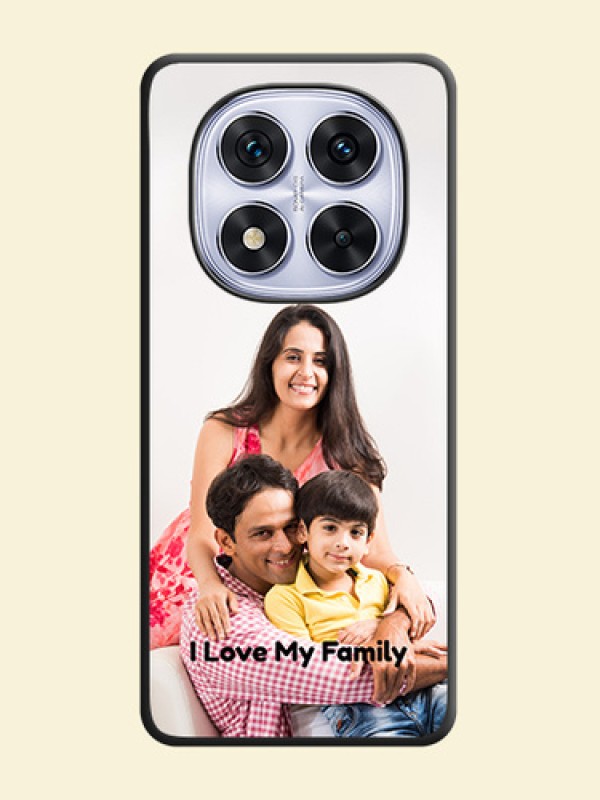 Full Single Pic Upload With Text On Space Black Custom Soft Matte Mobile Back Cover - Redmi Note 14 Pro 5G
