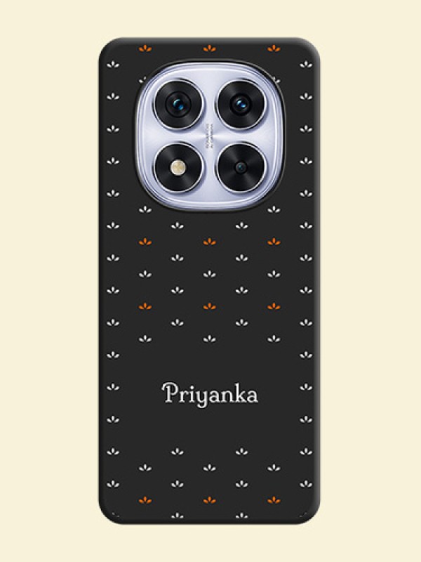 Simple Pattern With Custom Text On Space Black Custom Soft Matte Mobile Back Cover - Redmi Note 14 Pro 5G