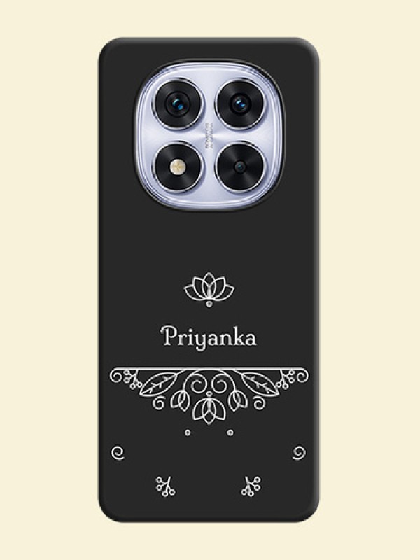 Lotus Garden Custom Text On Space Black Custom Soft Matte Mobile Back Cover - Redmi Note 14 Pro 5G