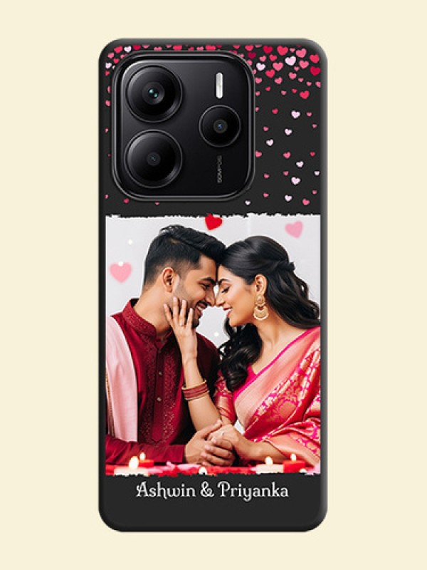 Fall in Love with Your Partner on Photo On Space Black Custom Soft Matte Mobile Back Cover - Redmi Note 14 SE 5G