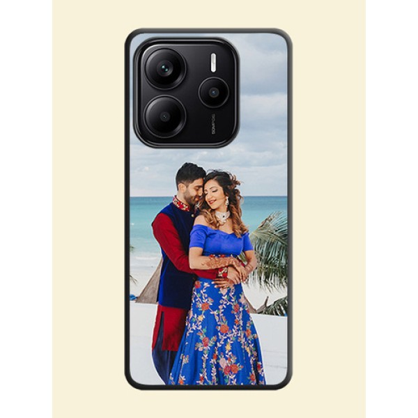 Full Single Pic Upload On Space Black Custom Soft Matte Mobile Back Cover - Redmi Note 14 SE 5G Full Single Pic Upload On Space Black Custom Soft Matte Mobile Back Cover - Redmi Note 14 SE 5G