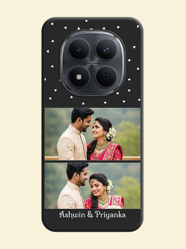 Miniature Love Symbols with Name On Space Black Custom Soft Matte Mobile Back Cover - Xiaomi Redmi Note 15 Pro 5G