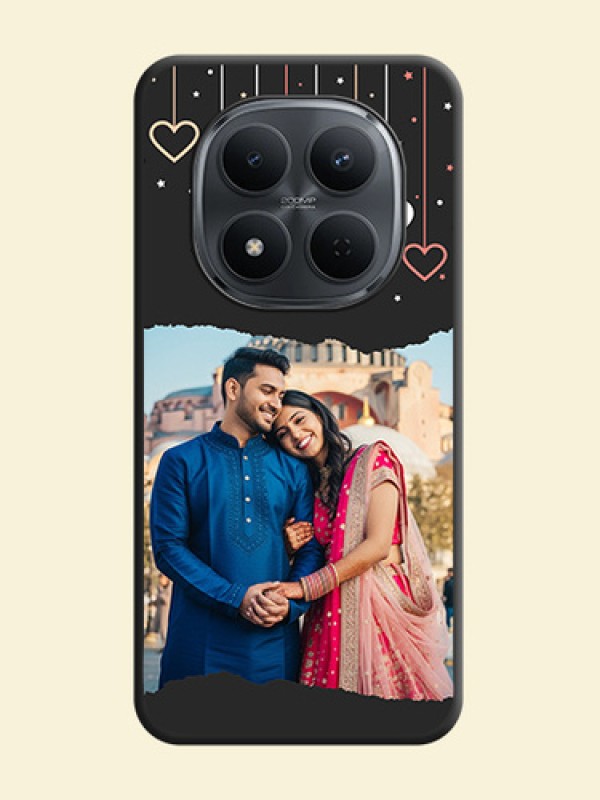 Love Hangings with Splash Wave Picture On Space Black Custom Soft Matte Mobile Back Cover - Xiaomi Redmi Note 15 Pro 5G