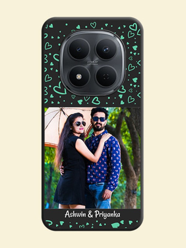 Sea Green Indefinite Love Pattern on Photo On Space Black Custom Soft Matte Mobile Back Cover - Xiaomi Redmi Note 15 Pro 5G