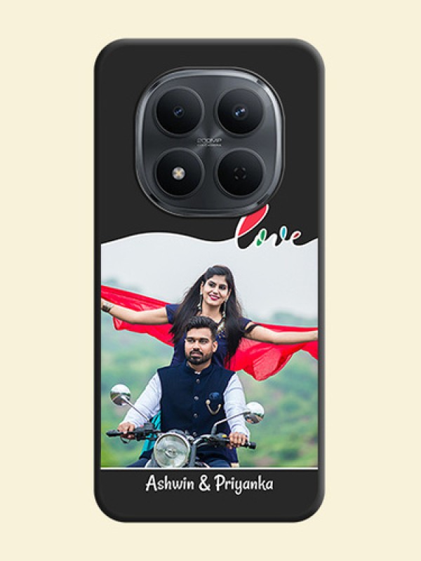 Fall in Love Pattern with Picture on Photo On Space Black Custom Soft Matte Mobile Back Cover - Xiaomi Redmi Note 15 Pro 5G