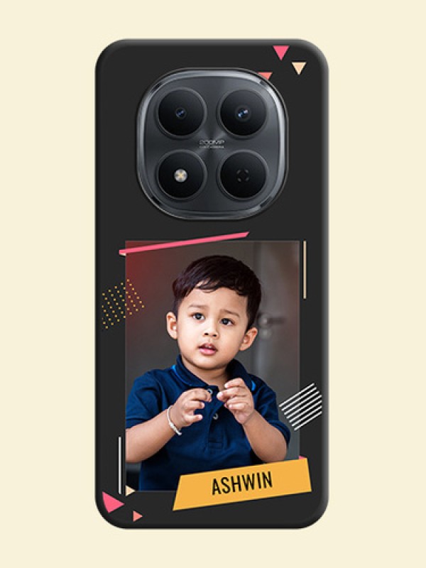 Photo Frame with Triangle Small Dots on Photo On Space Black Custom Soft Matte Mobile Back Cover - Xiaomi Redmi Note 15 Pro 5G