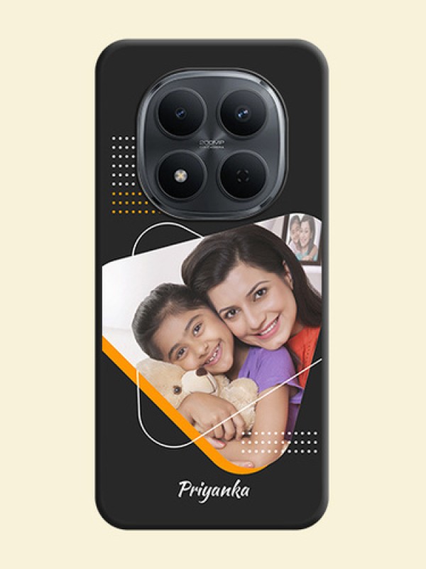 Yellow Triangle on Photo On Space Black Custom Soft Matte Mobile Back Cover - Xiaomi Redmi Note 15 Pro 5G