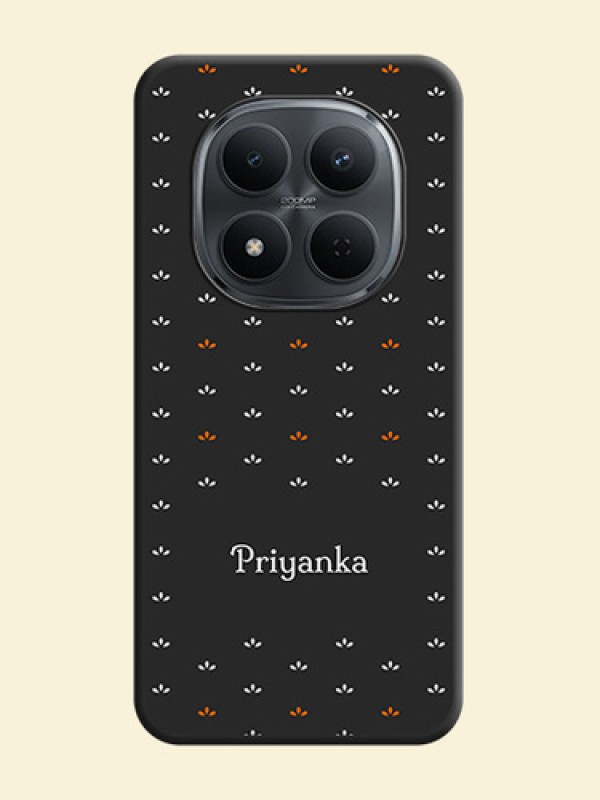 Simple Pattern With Custom Text On Space Black Custom Soft Matte Mobile Back Cover - Xiaomi Redmi Note 15 Pro 5G