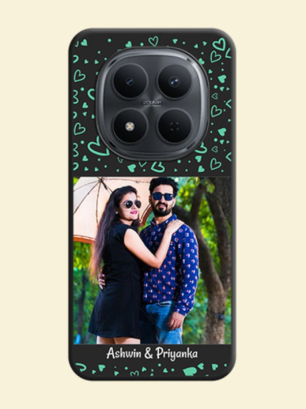 Sea Green Indefinite Love Pattern on Photo On Space Black Custom Soft Matte Mobile Back Cover - Xiaomi Redmi Note 15 Pro Plus 5G